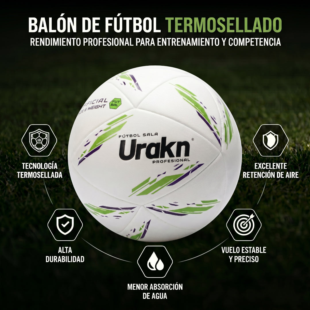 Balón Profesional de Fútbol Sala - Urakn Futbol 5 Sintética