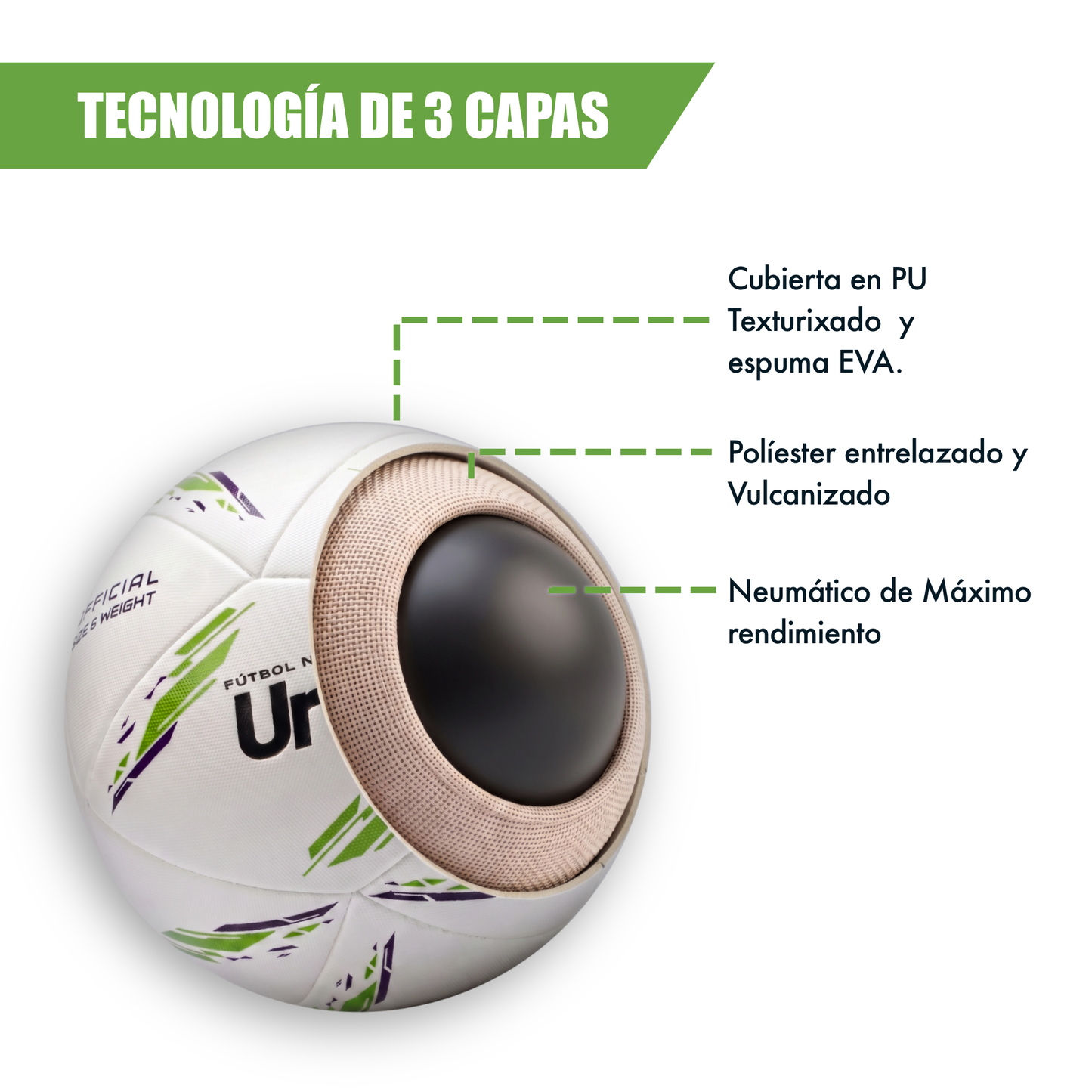 Balón Profesional de Fútbol - Urakn N°5